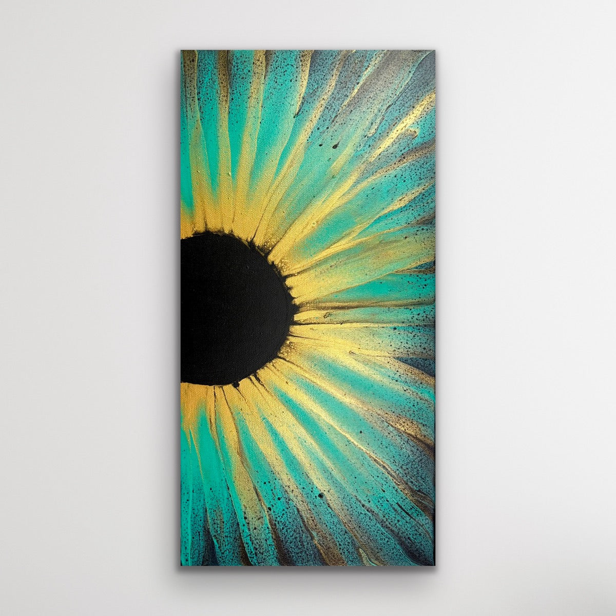 sunflower swipe, fluid art, stunning sunflower, inspired paintings, beginners, acrylic pour, acrylic, painting, tips and techniques, art, course, canvas, blooming, perfecting, painting